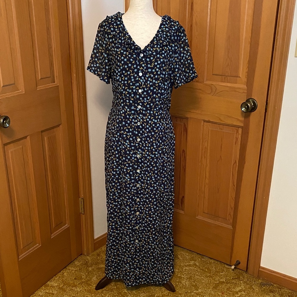 Petallush Navy Floral Maxi Dress